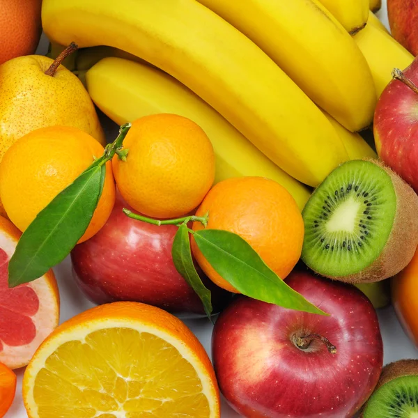 Фоновый набор фруктов — стоковое фото