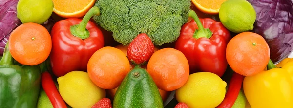 Fond de différents fruits et légumes — Photo