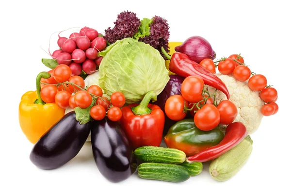 Set de verduras aisladas sobre fondo blanco — Foto de Stock