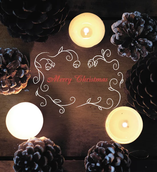 Καλά Χριστούγεννα, Χριστουγεννιάτικα κεριά — Φωτογραφία Αρχείου