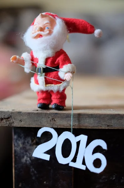Szczęśliwego nowego roku 2016, Święty Mikołaj — Zdjęcie stockowe