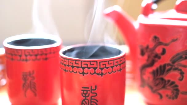 Tea szertartás, kínai — Stock videók