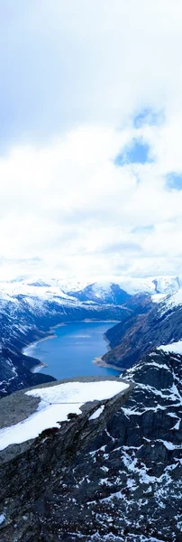 Panorama Trolltunga, winter — Stockfoto