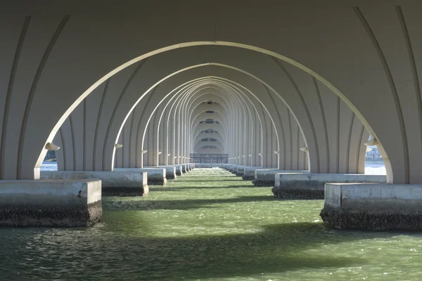 Perspective under Florida bridge — Stock Photo, Image