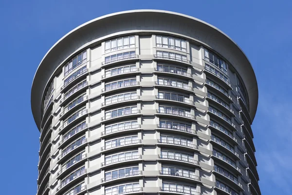 Cylinder shaped high rise condominiums — Stock Photo, Image