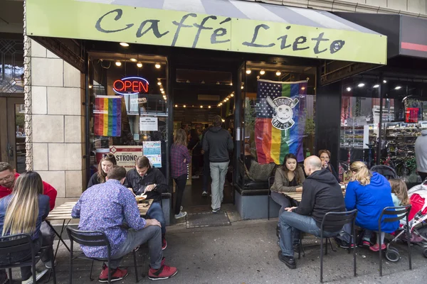 Caffe Lieto exteriör i Seattle, Washington — Stockfoto