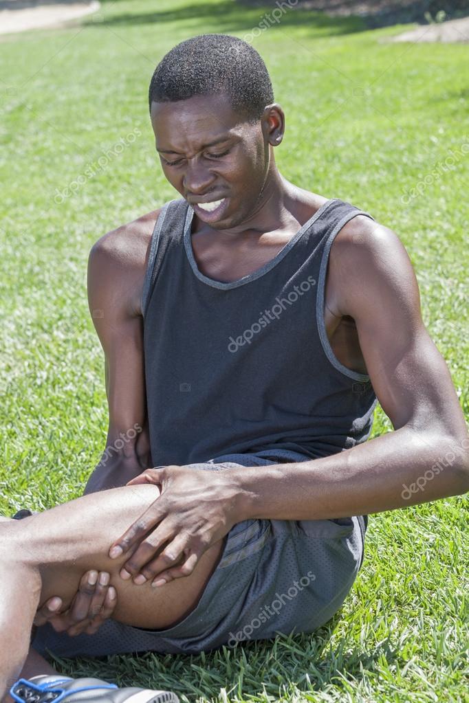Sports leg injury — Stock Photo © czuber 54006509