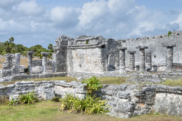 Maya ruïnes van Tulum Rechtenvrije Stockfoto's