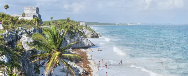 Tulum beach panorámás — Stock Fotó