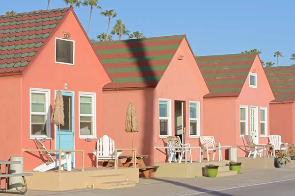 Cute California beach cottages — Stock Photo, Image