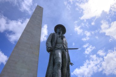 Bunker Hill monument in Boston clipart