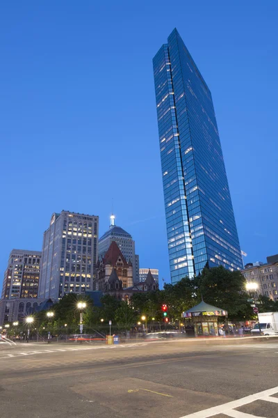 Boston skyscrapers at night — Stock Photo, Image