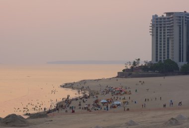 Ponta Negra Beach gün batımında