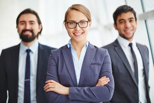 Businesswoman looking at camera — Stock Photo, Image