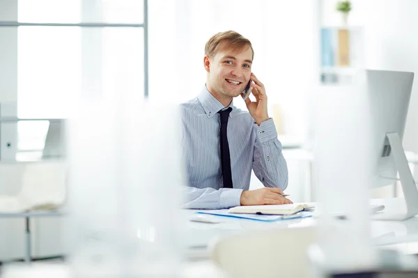 Businessman working at his workplace — Stock Photo, Image
