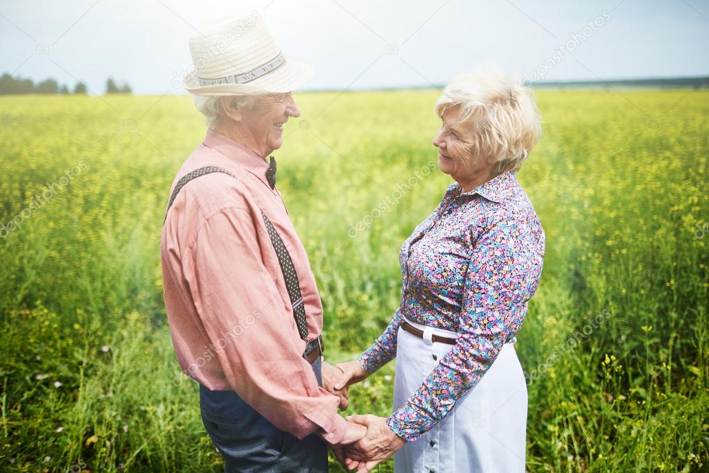 seniors couple in love