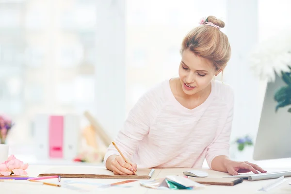 Young designer with pencil — Stock Photo, Image