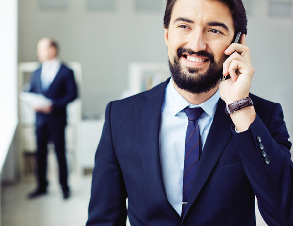 young Businessman with cellphone