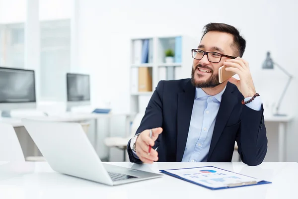 Confident Businessman at work — Stock Photo, Image