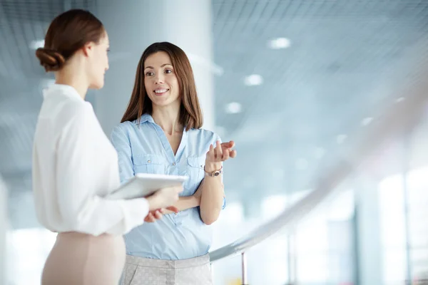 Zakenvrouwen bespreken werken — Stockfoto