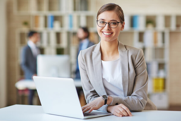 young businesswoman in formalwear