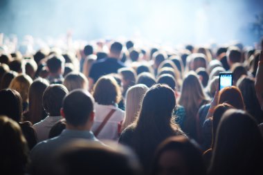 Kalabalık konser fanlar 