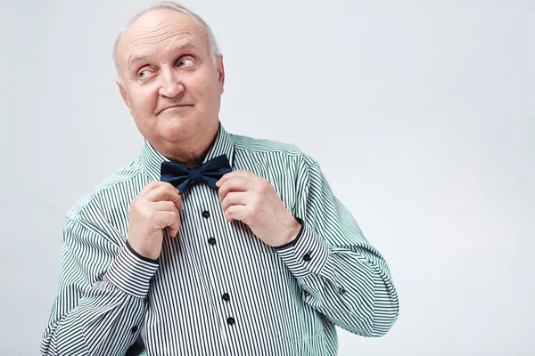 Старший человек в галстуке — стоковое фото