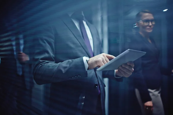 Businessman using touchpad — Stock Photo, Image