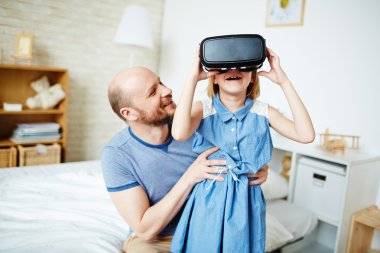 Sanal gerçeklik zevk kız