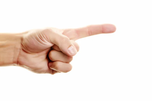 Zeigefinger nach rechts — Stockfoto