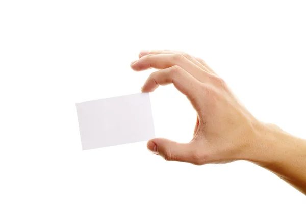 Hand holding card — Stock Photo, Image