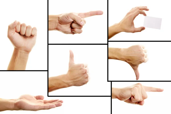 Male hand signs — Stock Photo, Image