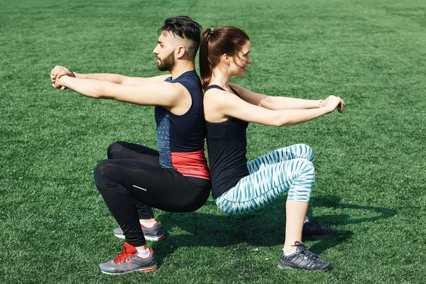 erkek ve kadın egzersiz