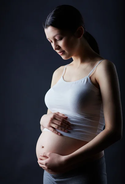 Pregnant woman belly — Stock Photo, Image