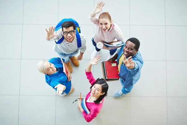 Vriendelijke studenten — Stockfoto