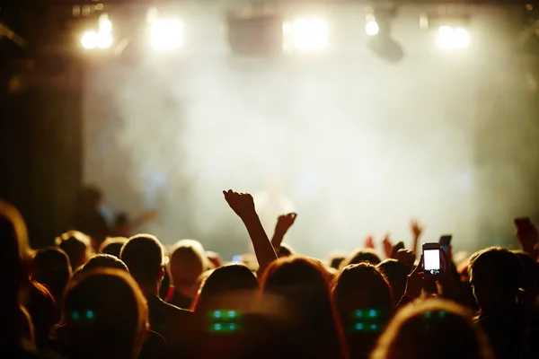 Fans with raised hands — Stock Photo, Image