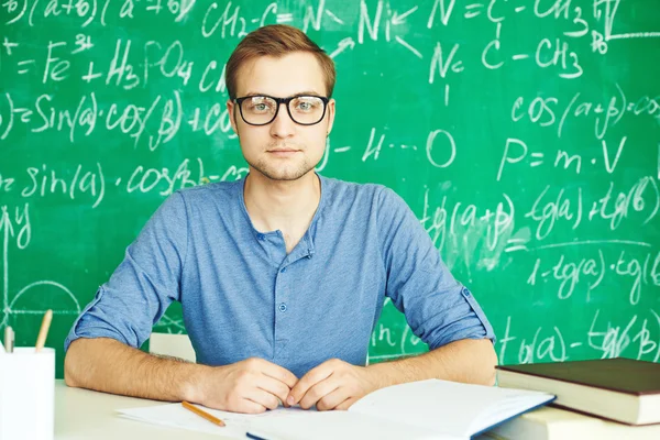 Successful student in eyeglasses — Stock Photo, Image