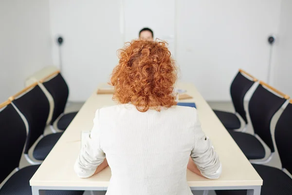 Modern employer interviewing — Stock Photo, Image