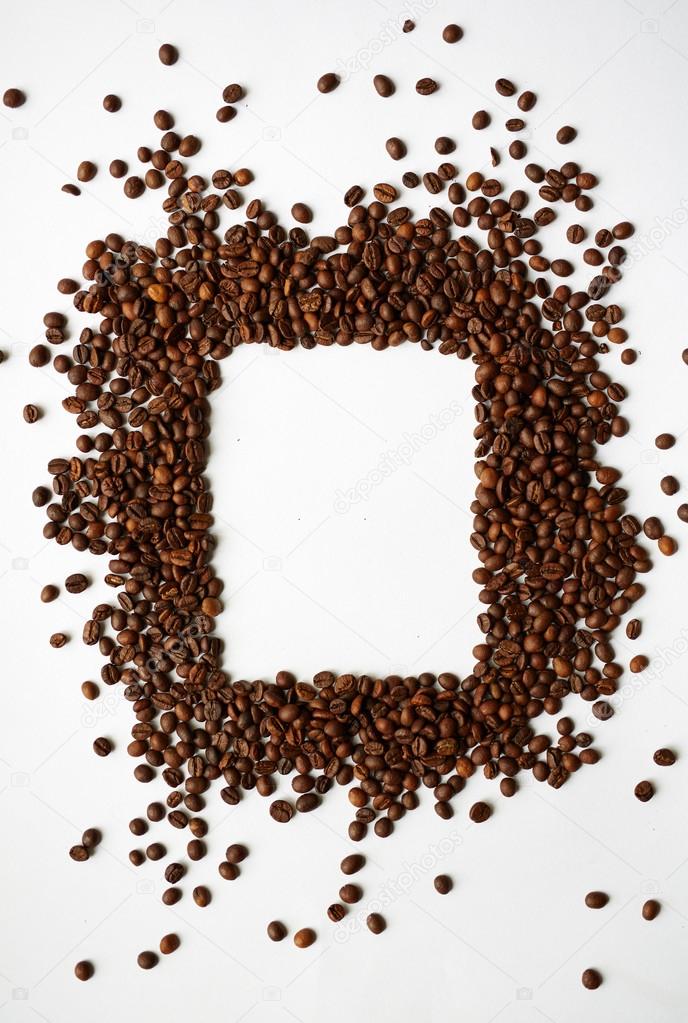 Frame made of coffee beans 