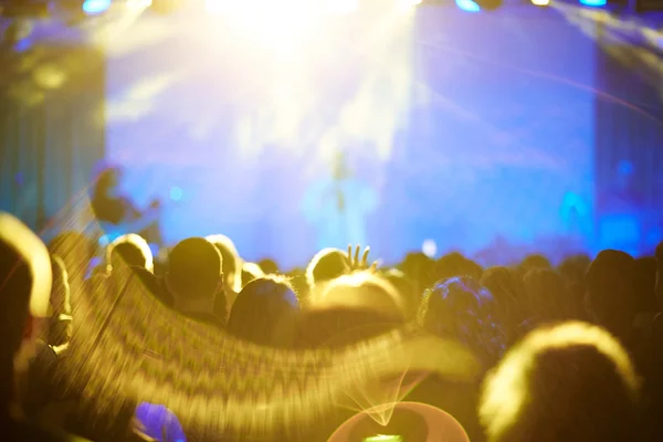 Crowd of fans at concert — Stock Photo, Image
