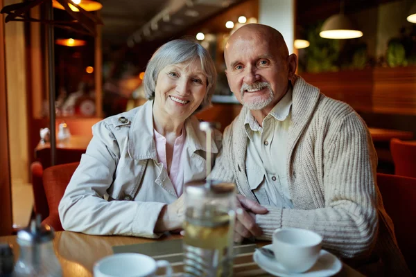 Glad äldre par — Stockfoto
