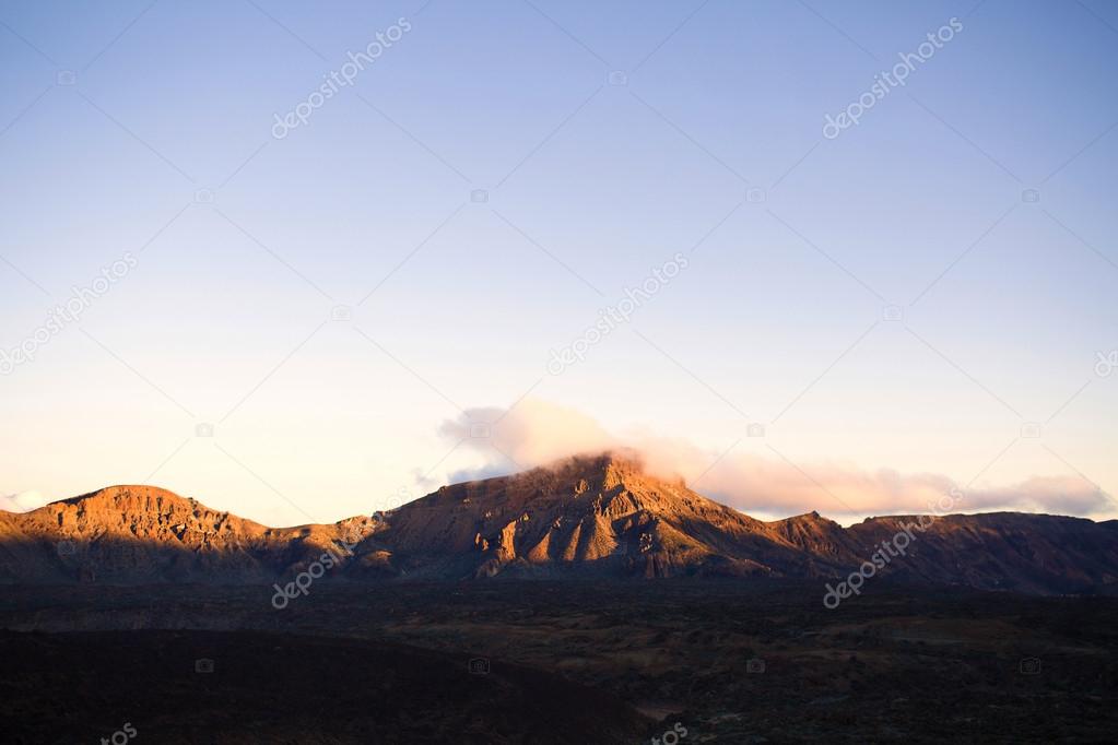 Landscape with volcano or mountain 