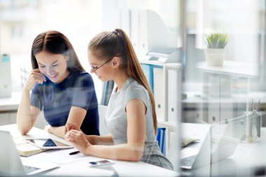 Office elektronik verileri analiz iş kadınları