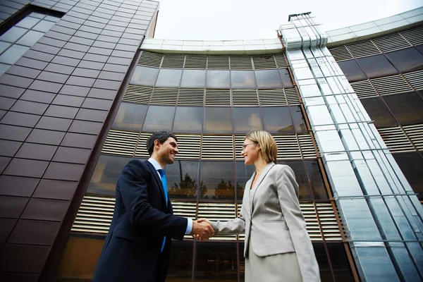 Business partners shaking hands — Stock Photo, Image