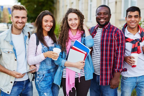 Portrait of confident college students — Stock Photo, Image