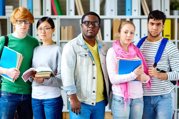 Serious college students — Stock Photo, Image