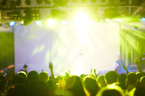 Excited youth crowd — Stock Photo, Image