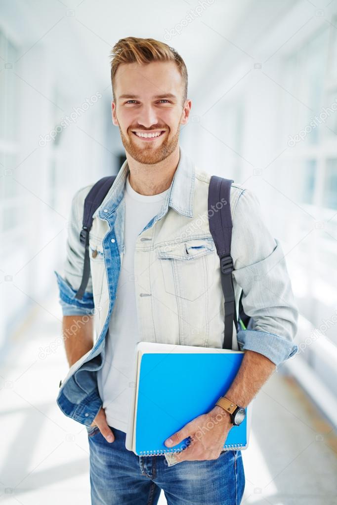 smiling college student