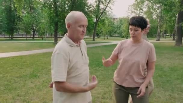 Plan Moyen Groupe Formation Des Entraîneuses Tai Chi Chuan Âge — Video