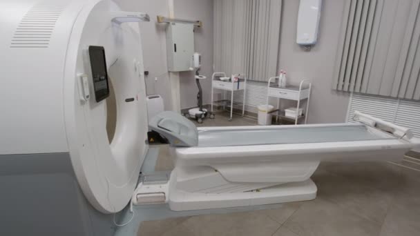 Imagem Rastreamento Portátil Interior Sala Radiologia Com Máquina Varredura — Vídeo de Stock